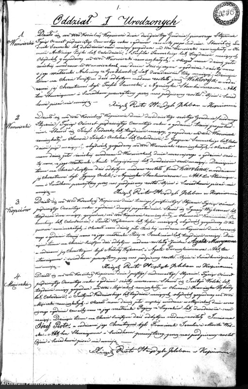 image.from.unit.number "Duplikat Aktów Urodzenia, Małżeństwa i Zeyscia Parafia Kopciowo z Roku 1854"