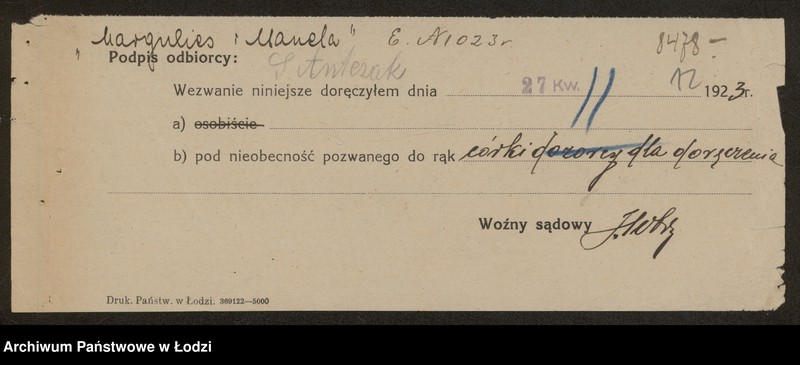 Obraz 14 z jednostki "Markulies i Manela- Przemysł Fornierów i Dykt Klejonych"