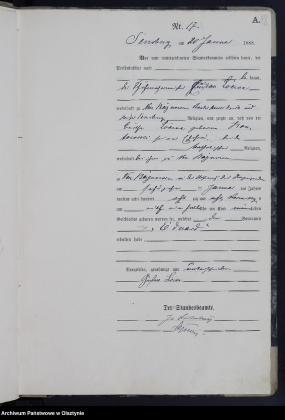 image.from.unit.number "Geburts-Haupt-Register,Tom I,Nr 1 - 158"