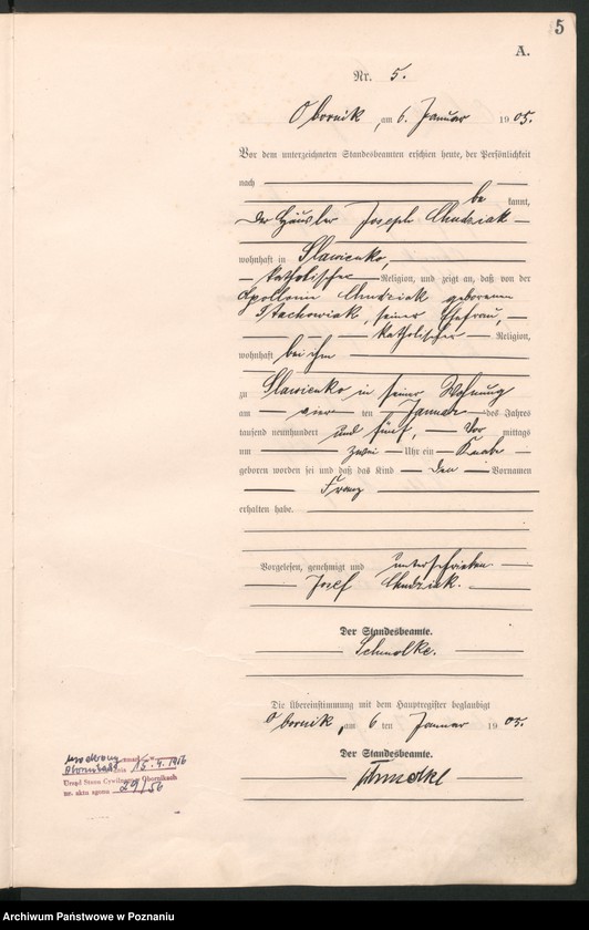 image.from.unit.number "Księga wtóropisów urodzeń"
