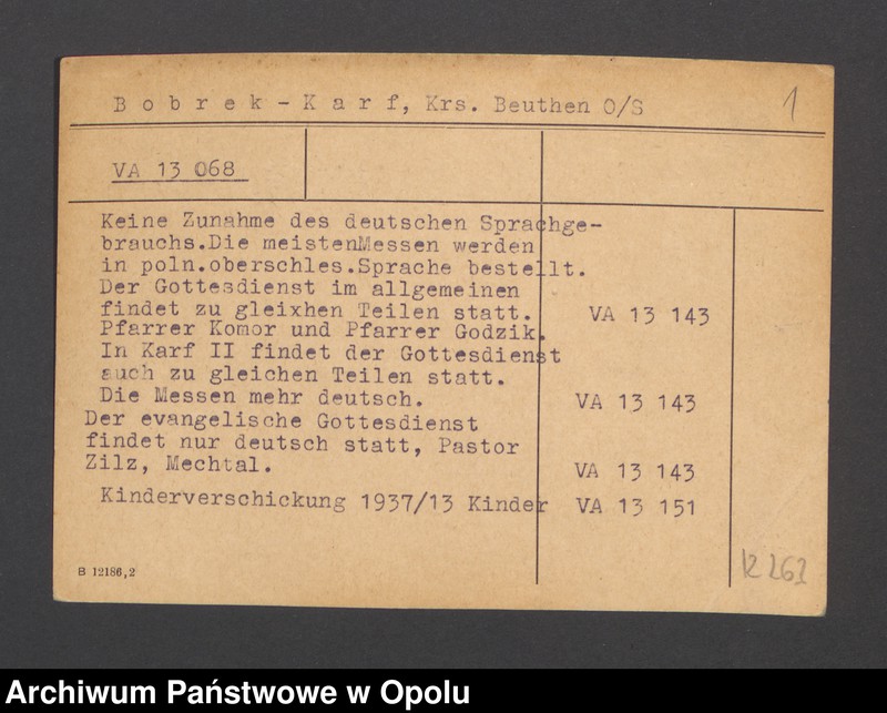 Obraz 3 z jednostki "Bobrek-Karf, Krs. Beuthen"