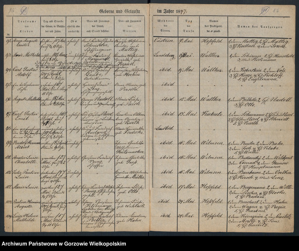 image.from.unit.number "Duplikate der Hauptkirche zu Landsberg an der Warthe (Zawiera księgę chrztów Kościoła Mariackiego (Hauptkirche) z 1848 r. i księgę zgonów Konkordienkirche z 1847 r.)"