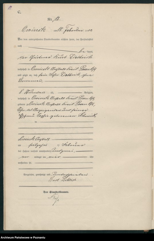 Obraz 14 z jednostki "Sterbe-Haupt-Register"