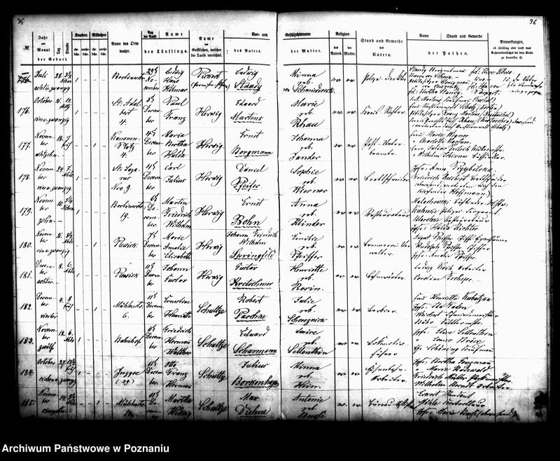 Obraz 20 z jednostki "[Akta zgonów, ślubów, urodzeń i chrztów]"