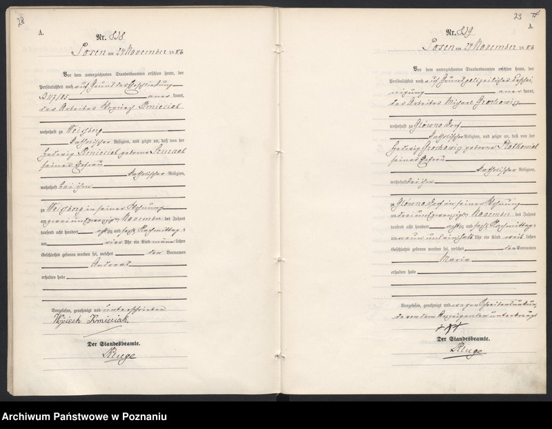 Obraz 18 z jednostki "Księga urodzeń t. III"