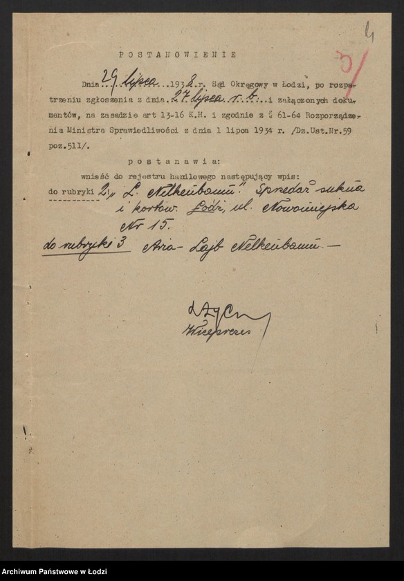 Obraz 6 z jednostki "Aria Lajb Nelkenbaum- sprzedaż sukna i kortów"