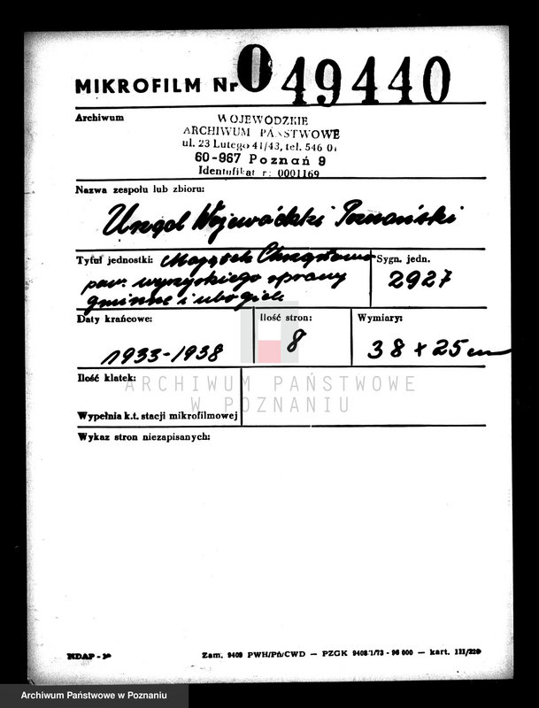 Obraz 2 z jednostki "Majątek Chrząstowo powiatu wyrzyskiego sprawy gminne i ubogich"