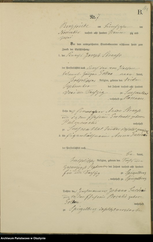 image.from.unit.number "Heiraths-Haupt-Register Nr 1 - 11"