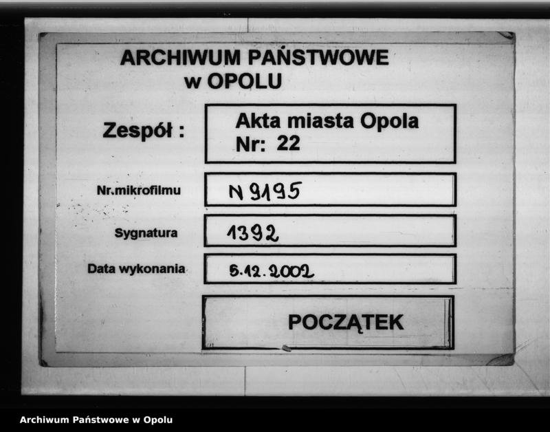 Obraz 1 z jednostki "Acta des Magistrats zu Oppeln betreffend den Verein für innern Mission in Oberschlesien"