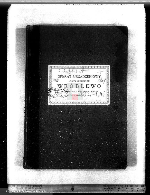 Obraz 4 z jednostki "Operat urządzeniowy lasów ordynacji Wróblewa Przem. Hr. Kwileckiego 1931-1941"