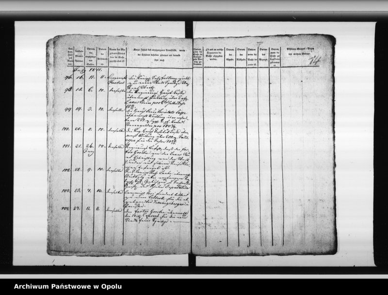 Obraz 16 z jednostki "Journal den eingegangenen Sachen beim Magistrat zu Oppeln angefangen im Juny 1811"