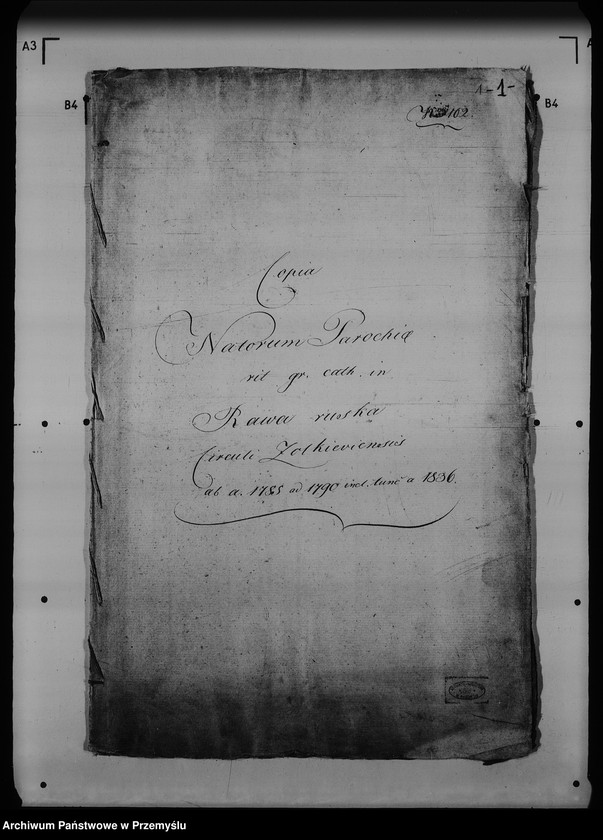 image.from.unit.number "[Kopie ksiąg metrykalnych parafii Rawa Ruska z filią Rzyczki (dekanat Rawa Ruska)]"