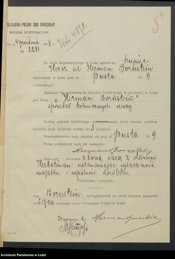 Obraz 6 z jednostki "Herman Bornstein- sprzedaż technicznych rzeczy"