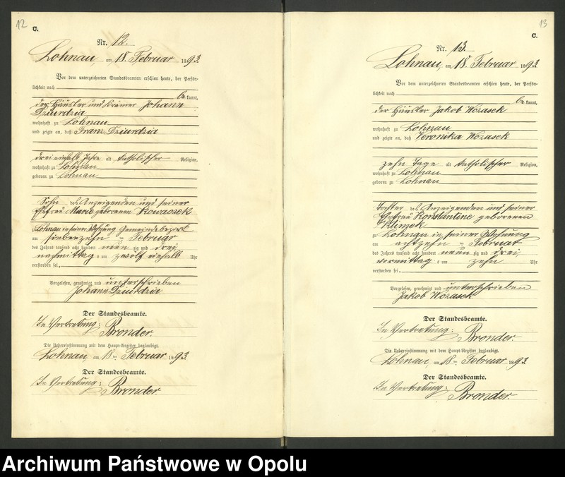 image.from.unit.number "Urząd Stanu Cywilnego Łany Księga zgonów rok 1893"