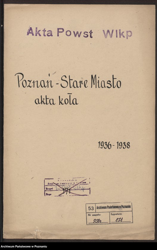 Obraz 3 z jednostki "Poznań - Stare Miasto akta koła."