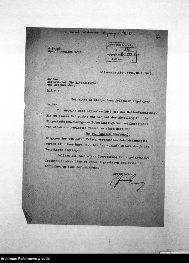 Obraz 10 z jednostki "[Podania o odszkodowanie za poniesione straty materialne]"