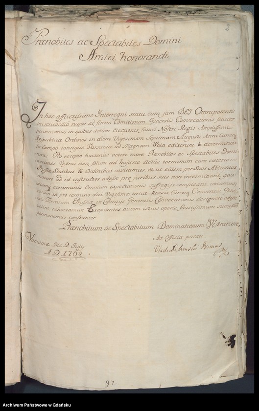 image.from.unit.number "Recesy Stanów, między innymi Colloqium Gedanense et Commitio Electionis, sejm elekcyjny w Warszawie 27 VIII - 7 IX 1764"