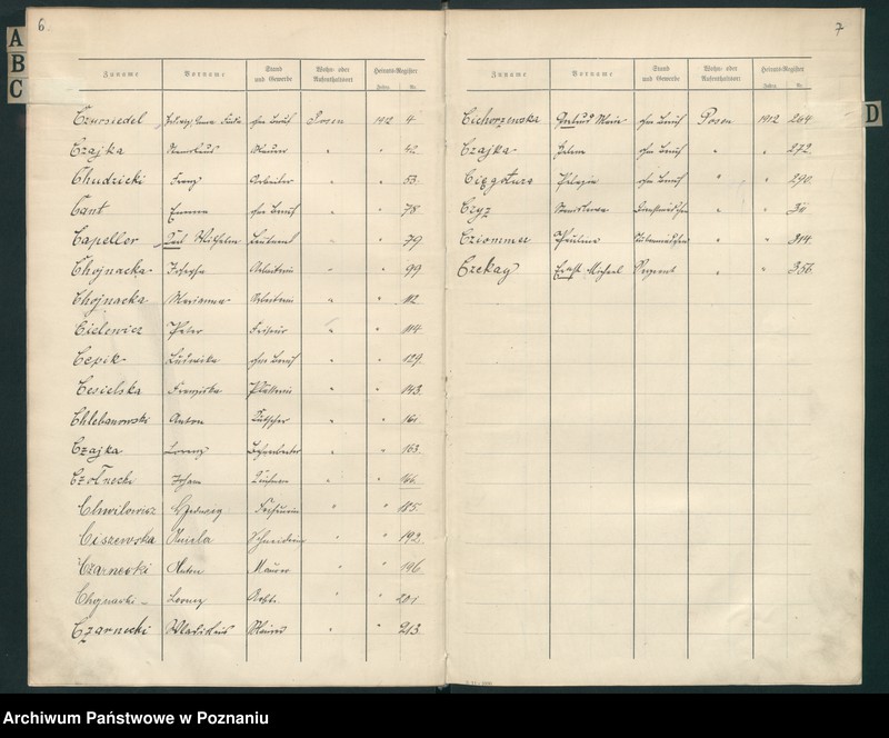 Obraz 6 z jednostki "Spis alfabetyczny małżeństw za 1912"