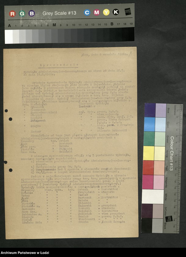 Obraz 2 z jednostki "Sprawozdania [z działalności, wykaz członków oraz składy Plenum i Egzekutywy Wydziału]"