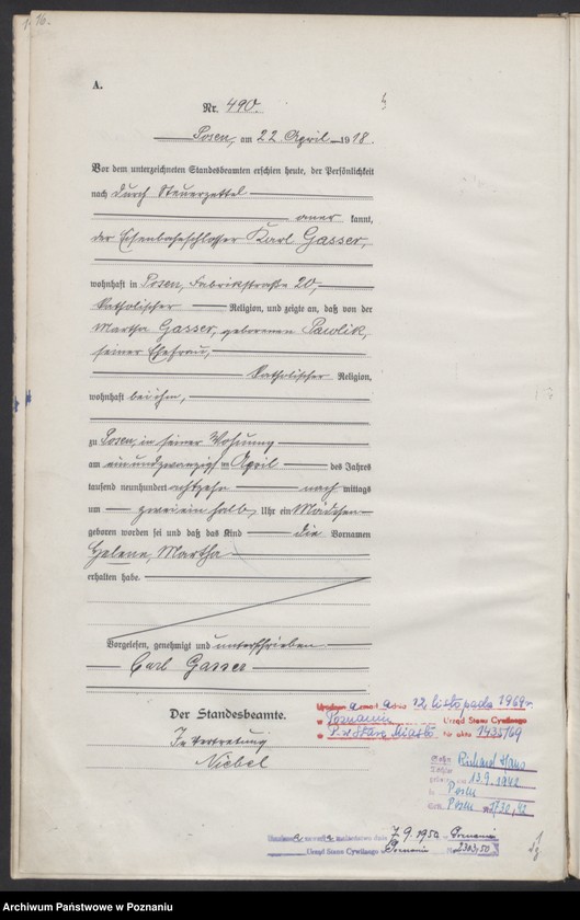 Obraz 18 z jednostki "Księga miejscowa urodzeń tom II [Rejestr główny urodzeń]"