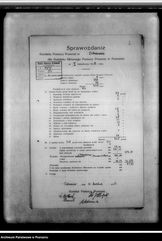 Obraz 6 z jednostki "Sprawozdania z Ostrzeszowa i Szamotuł"