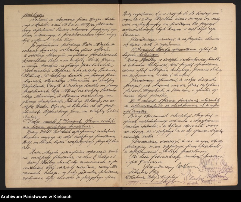 Obraz 6 z jednostki "Protokoły z posiedzeń Rady Miejskiej miasta Końskie 20 stycznia 1922- 12 maja 1923 roku"
