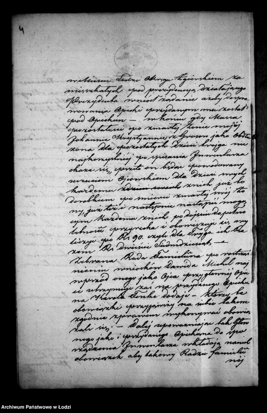 Obraz 8 z jednostki "Akta tyczące się ustanowienia opieki nad nieletnimi po zmarłej Johannie Krystianie z Gorssów Michel"