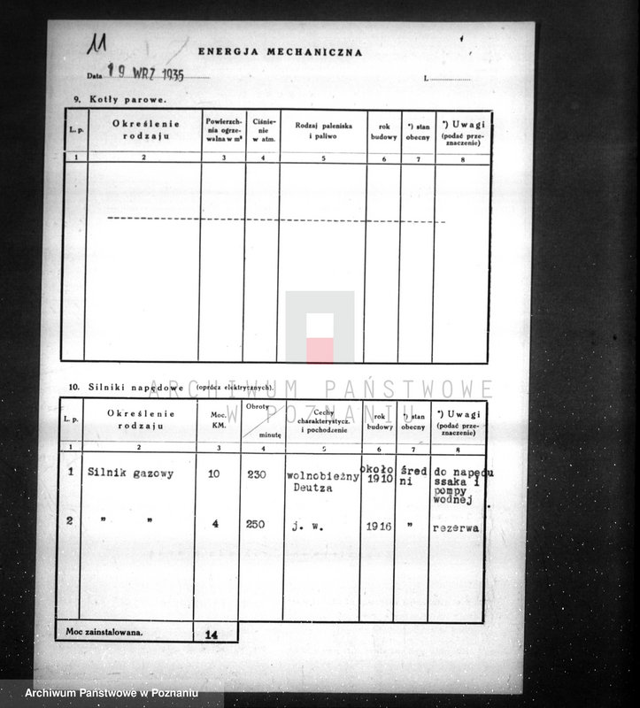 Obraz 15 z jednostki "Kwestionariusz Gazowni Miejskiej w Rogoźnie pow. obornicki"
