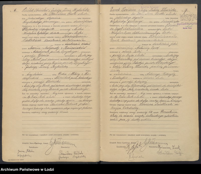 Obraz 6 z jednostki "Akta małżeństw"