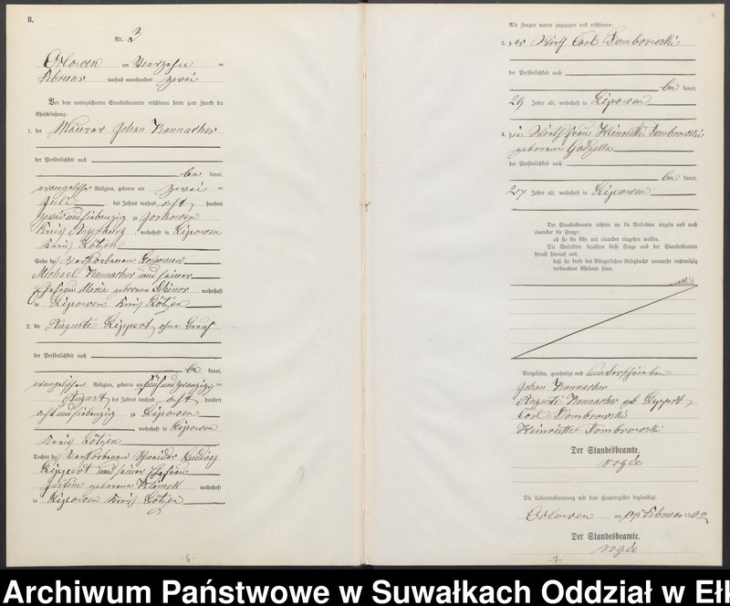 image.from.unit.number "Heiraths-Neben-Register des Preussischen Standes-Amtes Orlowen Kreis Lötzen"
