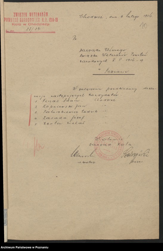 Obraz 15 z jednostki "Chodzież, akta koła."