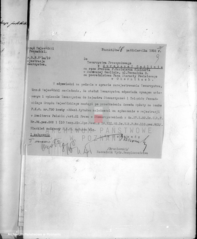 Obraz 13 z jednostki "/Towarzystwo Przemysłowo-Rzemieślnicze w Murowanej Goślinie"