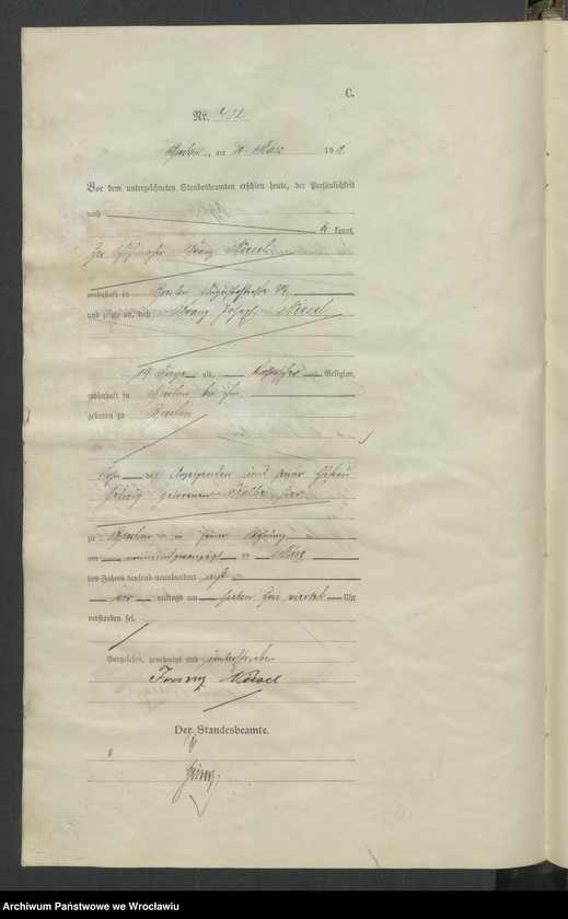 image.from.unit.number "Sterbe-Haupt-Register Breslau IV 1908 Band 2"