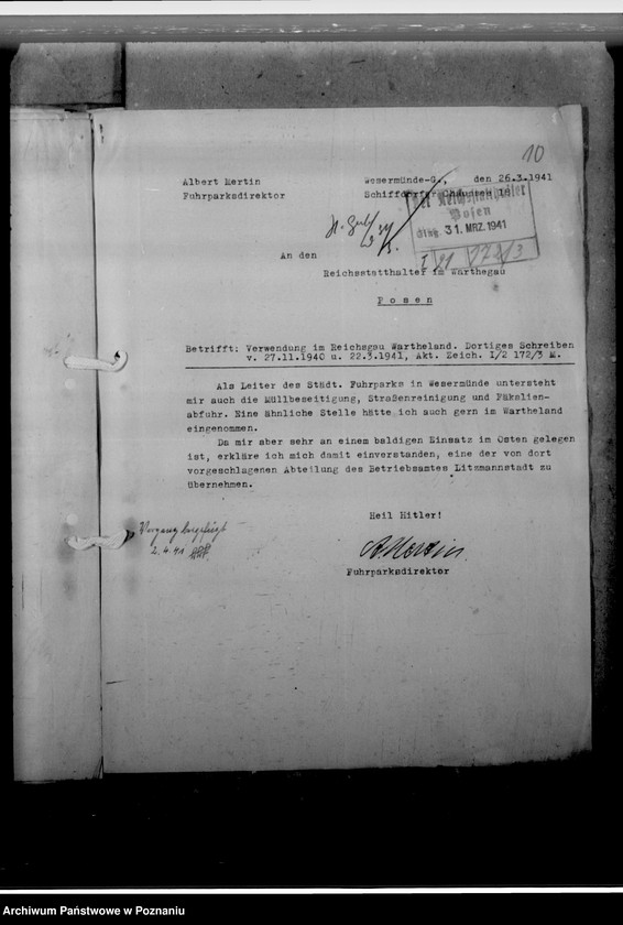 Obraz 14 z jednostki "Mertin, Albert - urzędnik"