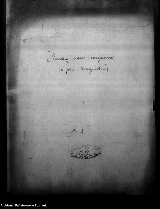 Obraz 4 z jednostki "Zmiany nazw miejscowości w powiecie leszczyńskim"