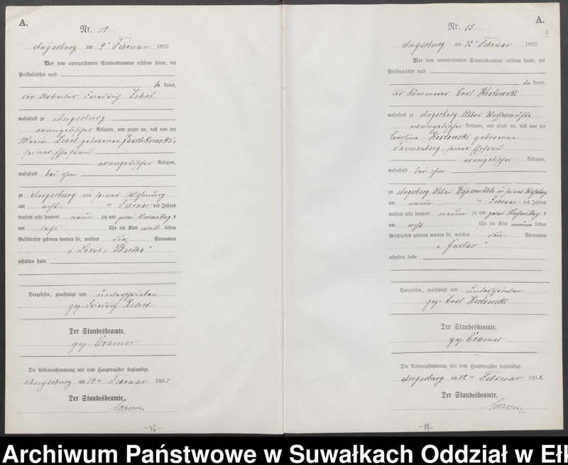 image.from.unit.number "Geburts-Neben-Register des Preussischen Standes-Amtes Angerburg Kreis Angerburg"