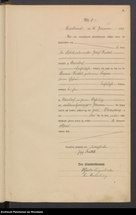 image.from.unit.number "Księga urodzeń USC Mieroszów (Friedland) 1892"