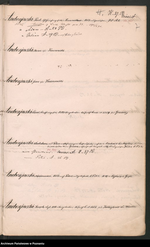 Obraz 10 z jednostki "Alphabetisches Verzeichnis der polnischen Emigranten"