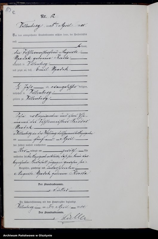 image.from.unit.number "Sterbe-Neben-Register Nr 1 - 62"