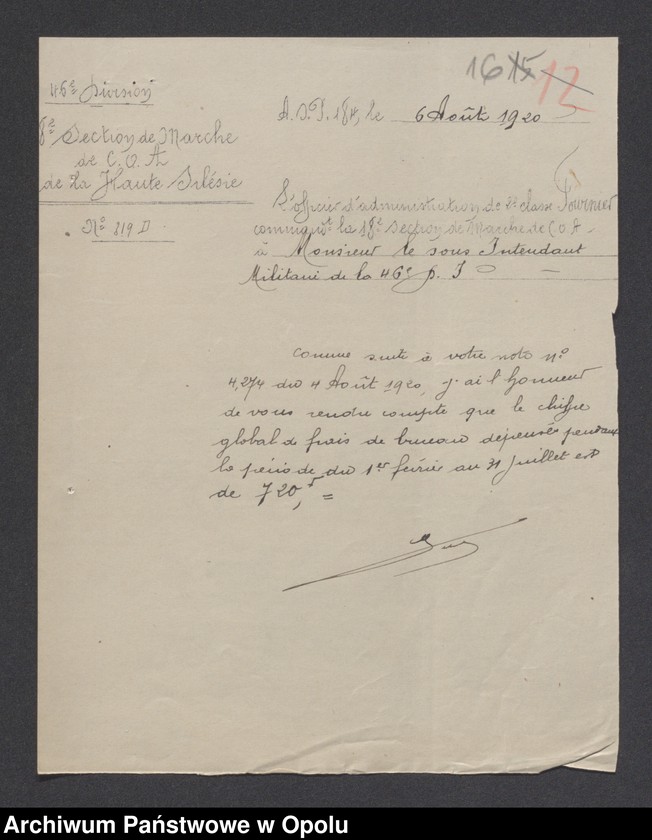 Obraz 18 z jednostki "Reponses a la reclamation de Justifications Frais de service-Projekt d