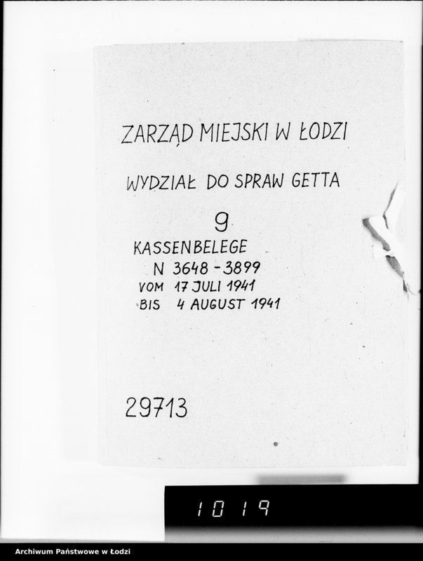 Obraz 4 z jednostki "9 Kassenbelege nr 3648-3899"