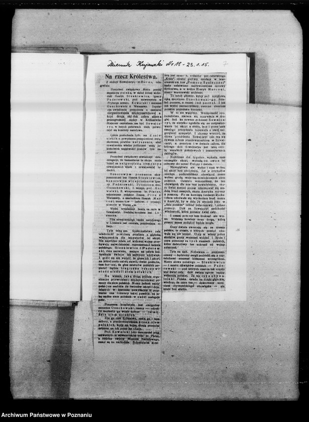 Obraz 13 z jednostki "Papież a Polska. Pomoc dla Polski [Wycinki prasowe]"