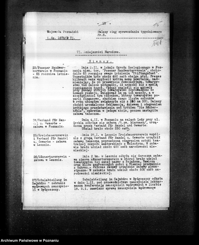 Obraz 19 z jednostki "Sprawozdania sytuacyjne tygodniowe za czas od 1 lutego 1929 r. do dnia 28 lutego 1929 r. /nr 6-9/"