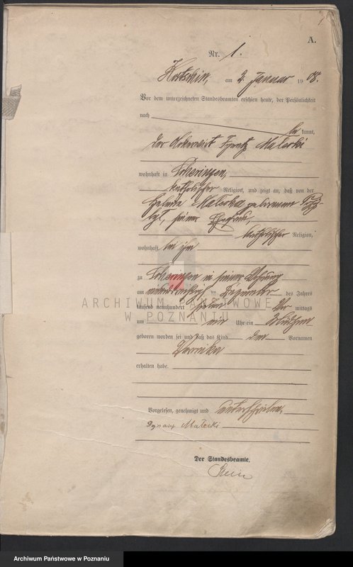 Obraz 4 z jednostki "Geburts-Haupt-Register"