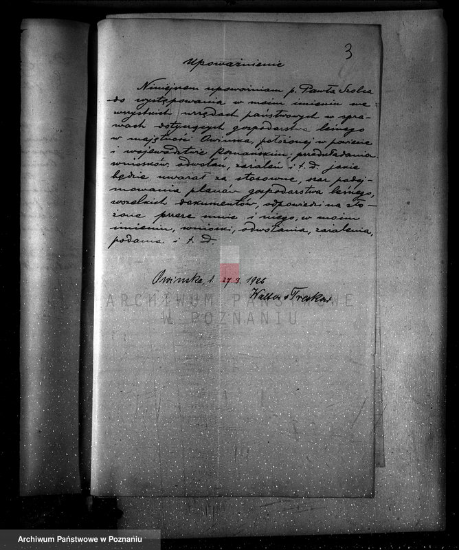 Obraz 7 z jednostki "Nadzór nad gospodarką w lasach majętności Owińska powiat poznański"