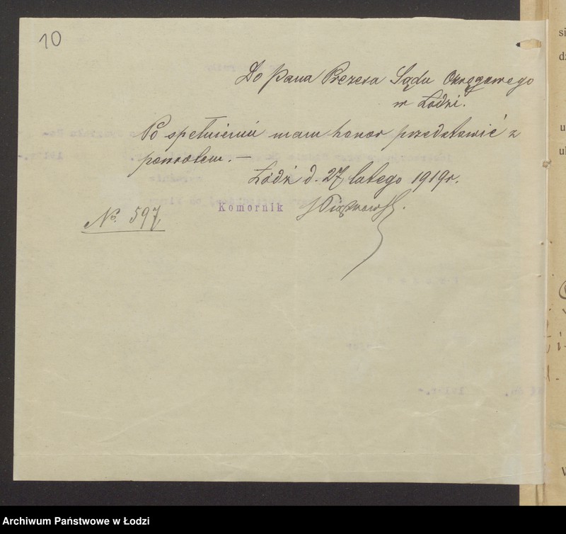 Obraz 12 z jednostki "Chaim Icko Stillerman, Zachariasz Herman- kupno i sprzedaż manufaktury"