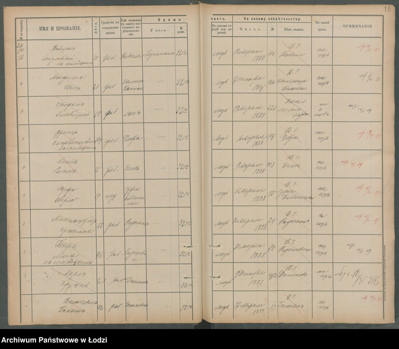 Obraz 20 z jednostki "[Księga ludności niestałej m. Łodzi nr domu 321-339]"