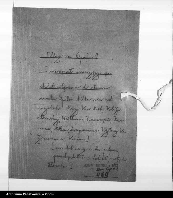 Obraz 4 z jednostki "[Włączenie do miasta Opola wsi podmiejskich: Nowa Wieś Królewska, Kolonia Gosławicka, Wróblin, Czarnowąsy, Krzanowice, Półwieś, Szczepanowice, Wójtowa Wieś, Groszowice i Winów - korespondencja]"