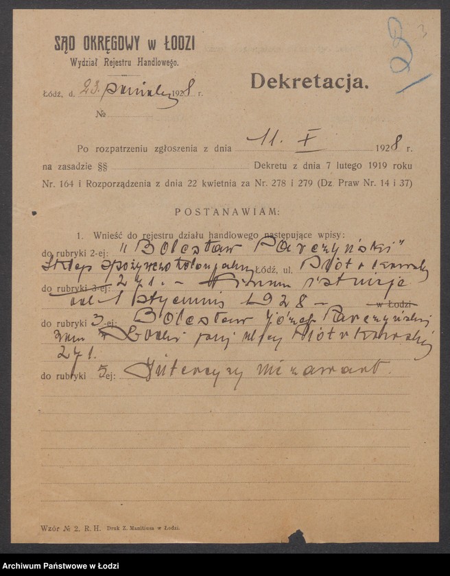 Obraz 5 z jednostki "Bolesław Parczyński - sklep spożywczy"