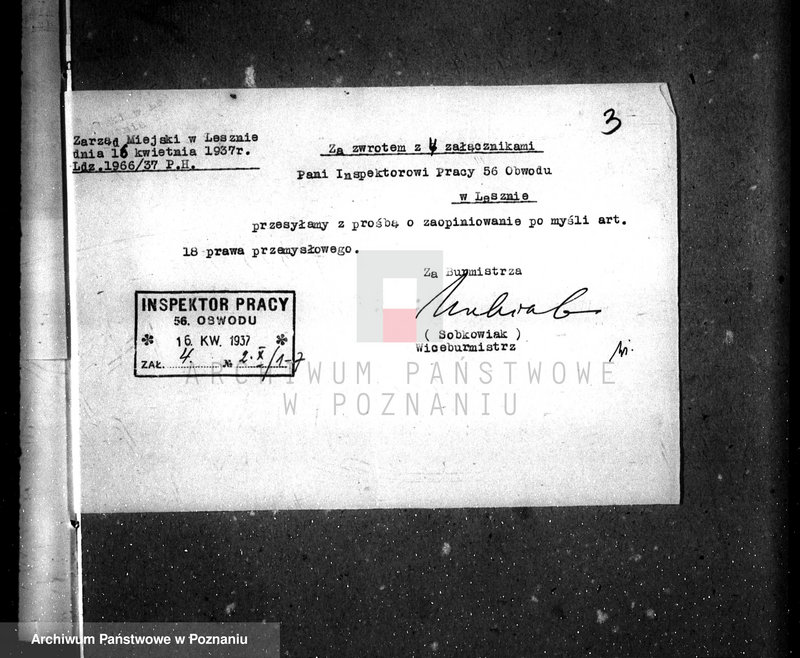 Obraz 7 z jednostki "Zatwierdzenie zakładu przemysłowego firmy Hermann August i Syn w Lesznie /Garbarnia skór/"